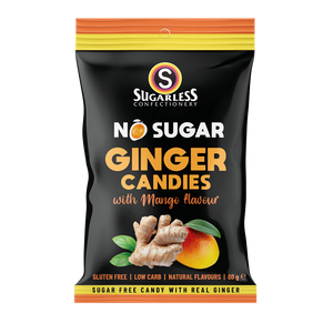 Mango flavoured Ginger Candies - Sugarless Confectionery