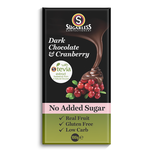 Dark Chocolate & Cranberry - Sugarless Confectionery