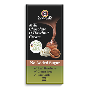 Milk Chocolate & Hazelnut Cream - Sugarless Confectionery
