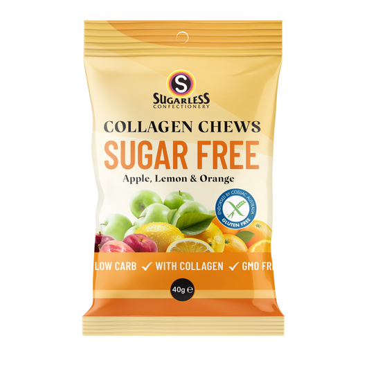 Collagen Apple, Lemon & Orange Chews 40g - Sugarless Confectionery