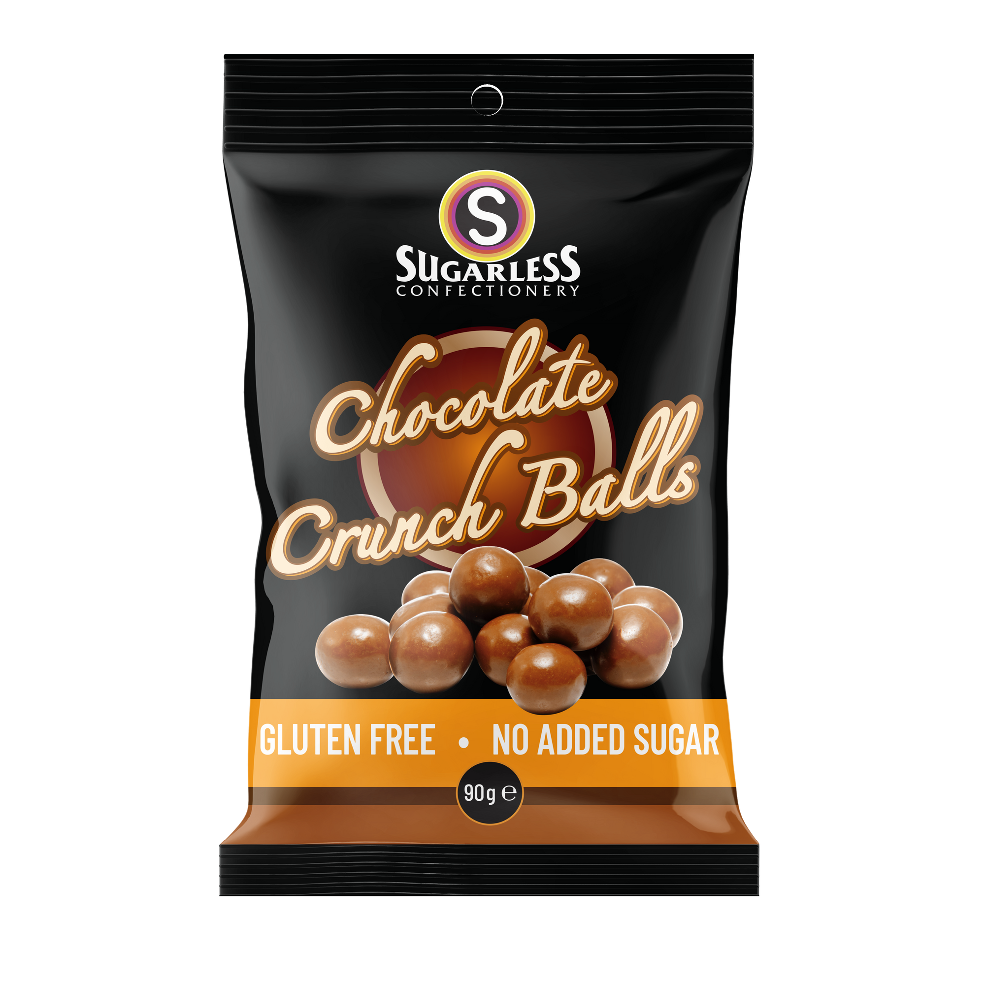 Chocolate Crunch Balls - 90g - Sugarless Confectionery