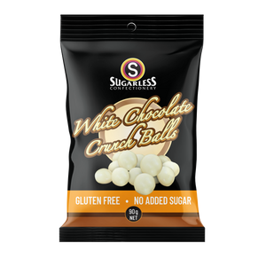 White Chocolate Crunch Balls - 90g - Sugarless Confectionery