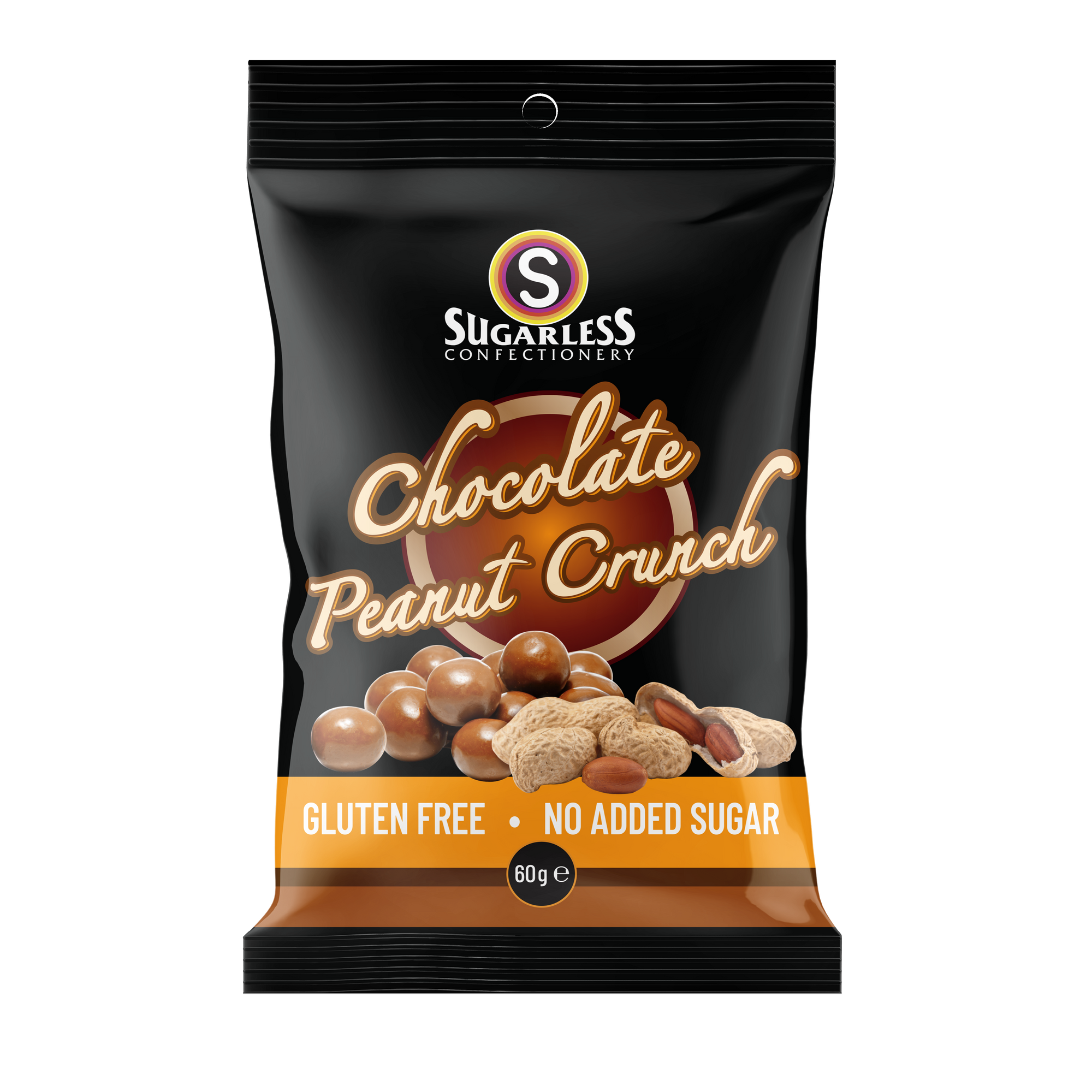 Chocolate Peanut Crunch Balls - 60g - Sugarless Confectionery