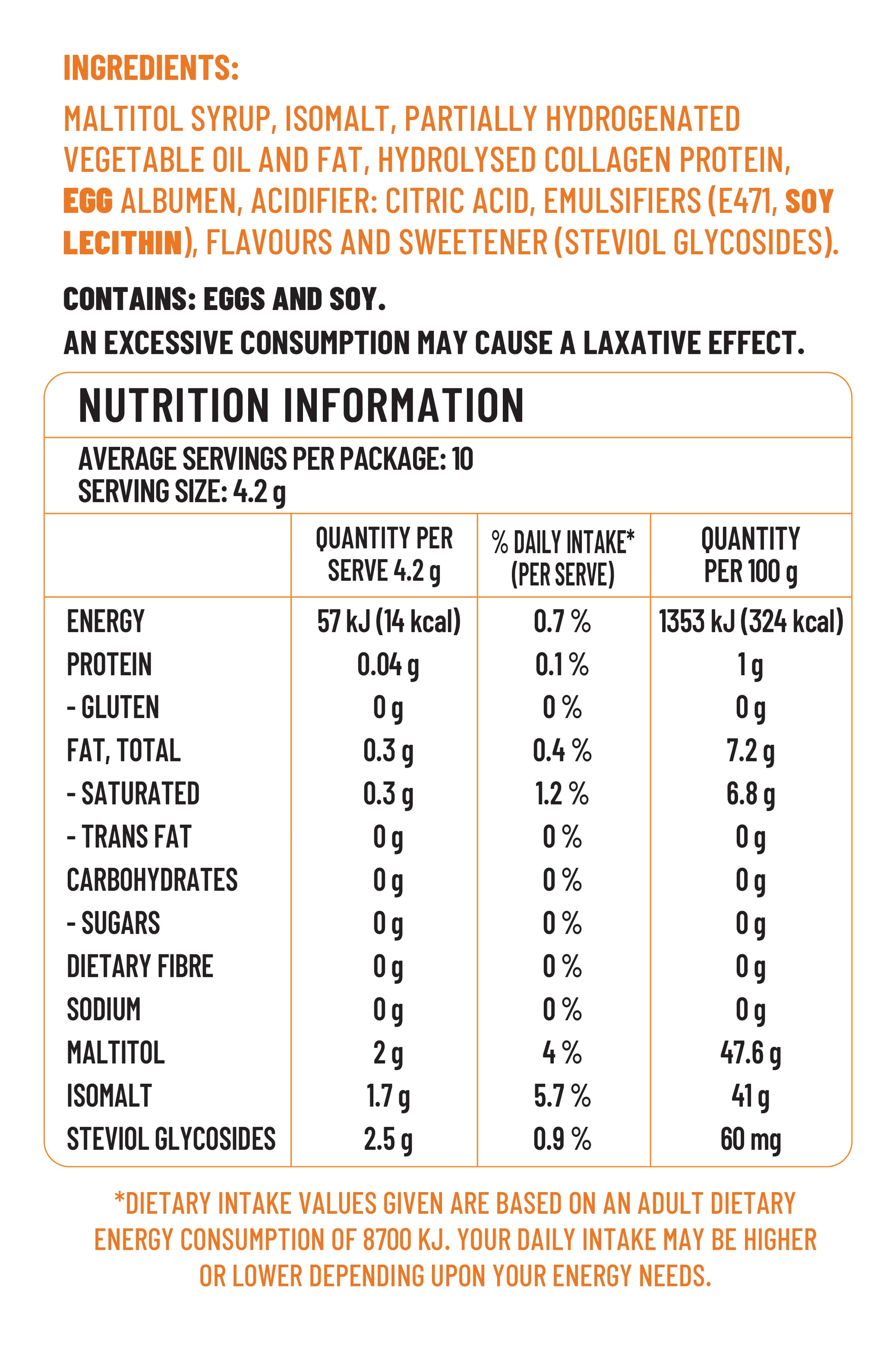 Collagen Apple, Lemon & Orange Chews 40g - Sugarless Confectionery