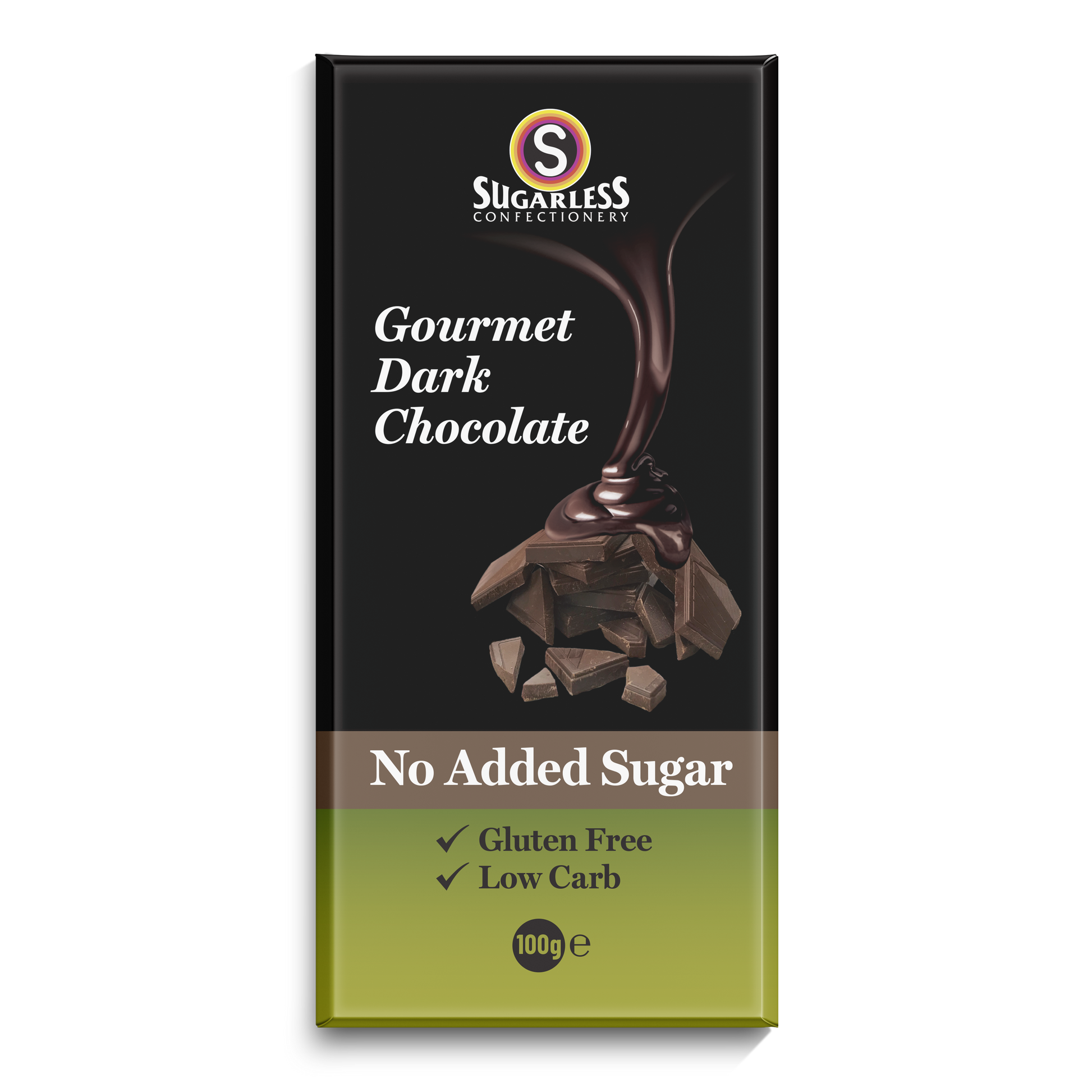 Gourmet Dark Chocolate - 100g - Sugarless Confectionery