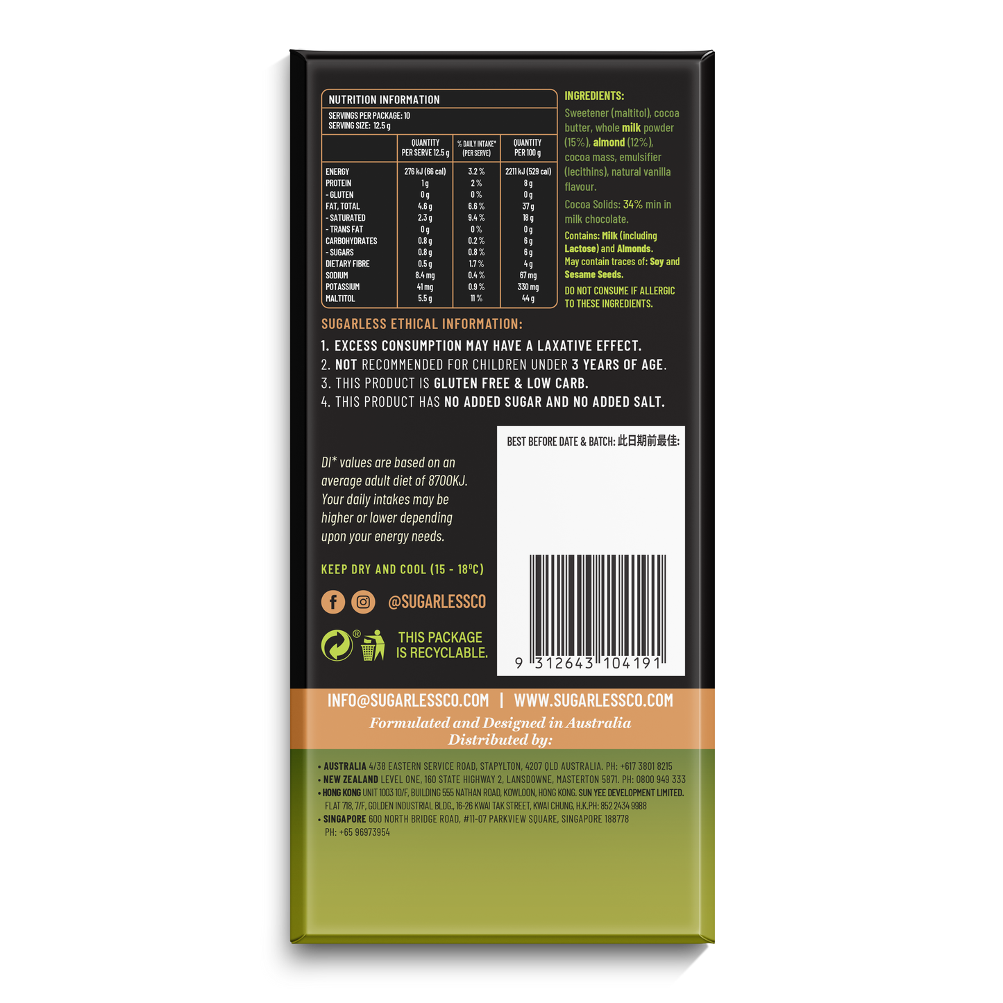 Milk Chocolate & Almonds - 150g