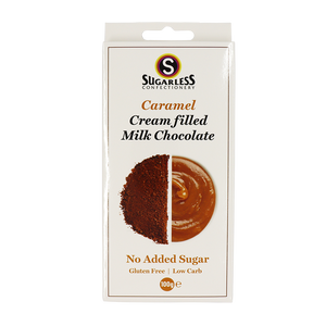 Caramel flavoured Cream Filled Milk Chocolate - Sugarless Confectionery