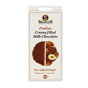 Praline flavoured Cream Filled Milk Chocolate - Sugarless Confectionery
