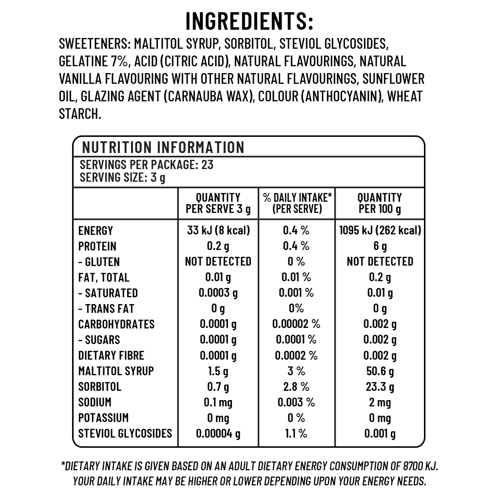 Strawberry & Cream - Sugarless Confectionery