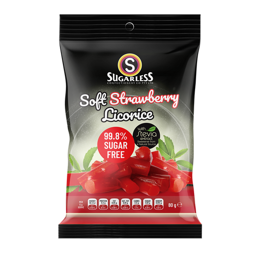 Soft Strawberry Licorice - Sugarless Confectionery