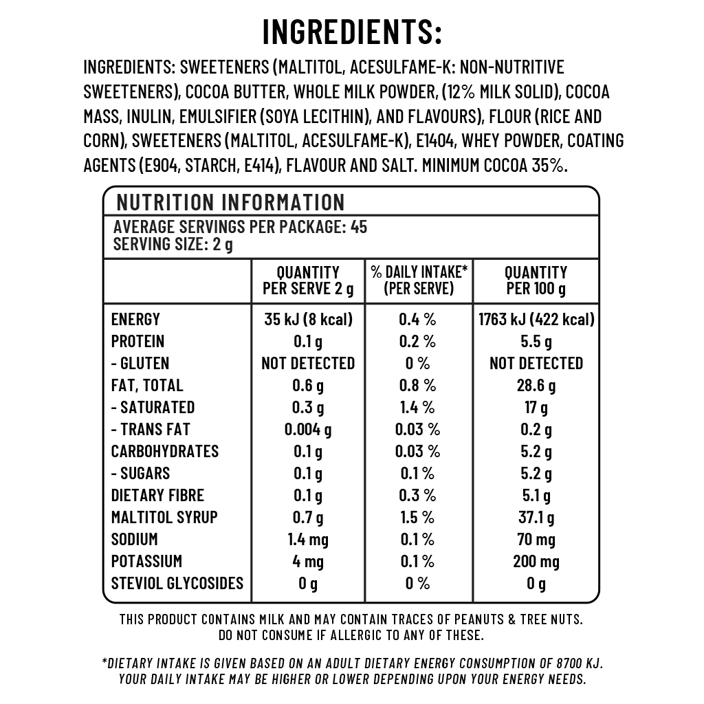 Chocolate Crunch Balls - Sugarless Confectionery