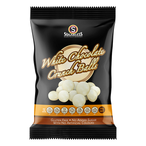 White Chocolate Crunch Balls - Sugarless Confectionery