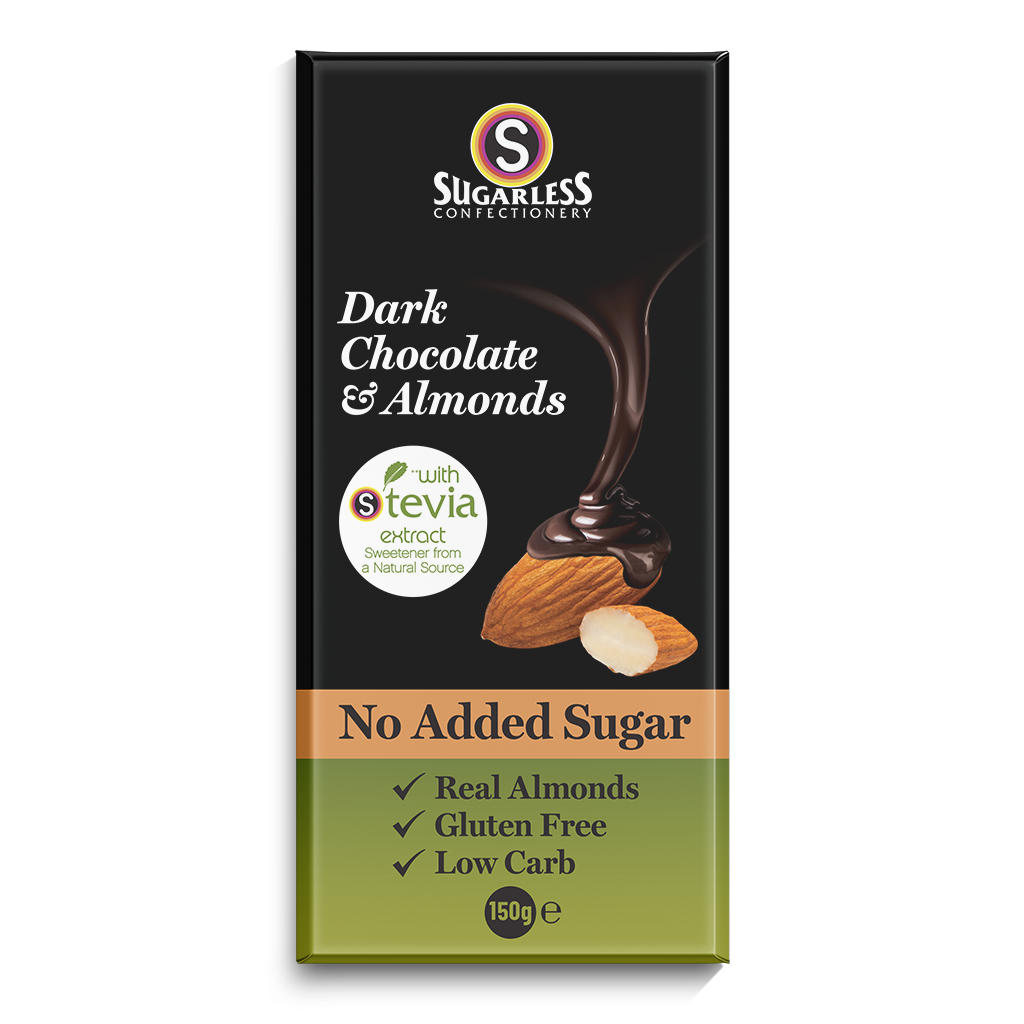 Dark Chocolate & Almonds - Sugarless Confectionery