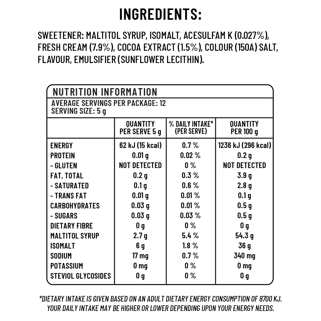 Chocolate - Sugarless Confectionery