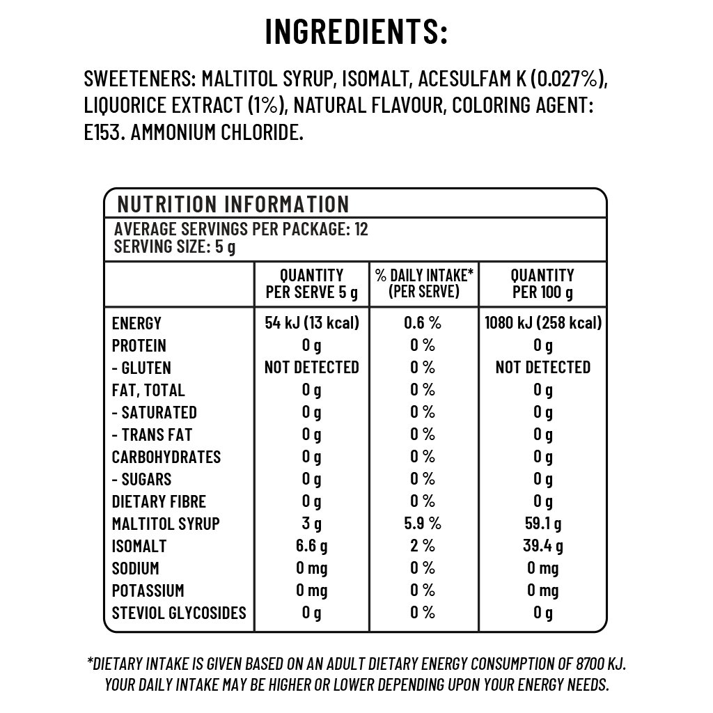 Licorice - Sugarless Confectionery