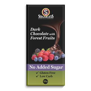 Dark Chocolate with Forest Fruits - 125g - Sugarless Confectionery